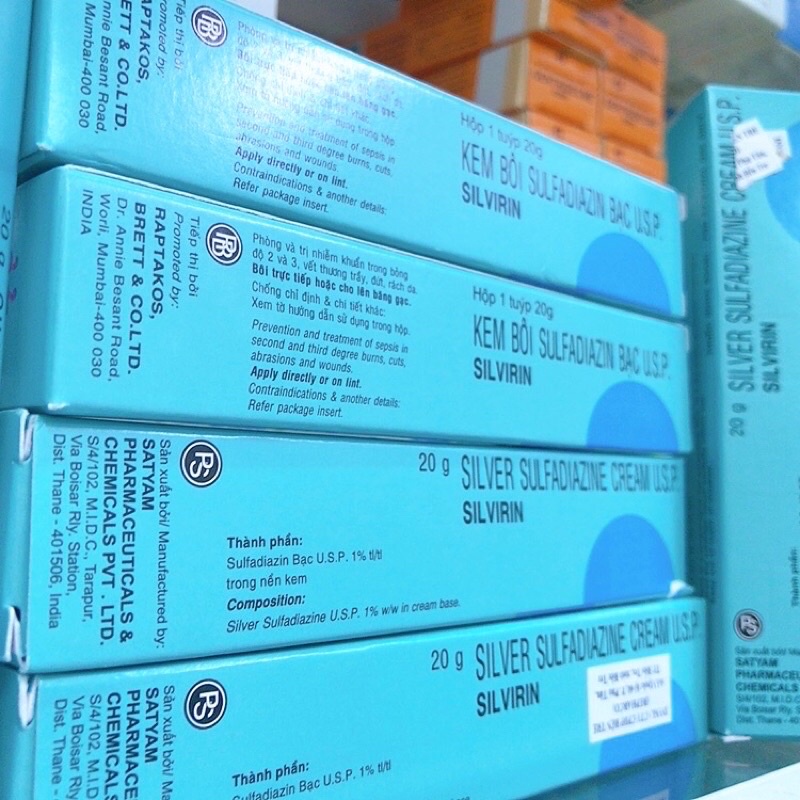 Kem bôi bỏng sulfa diazin bạc