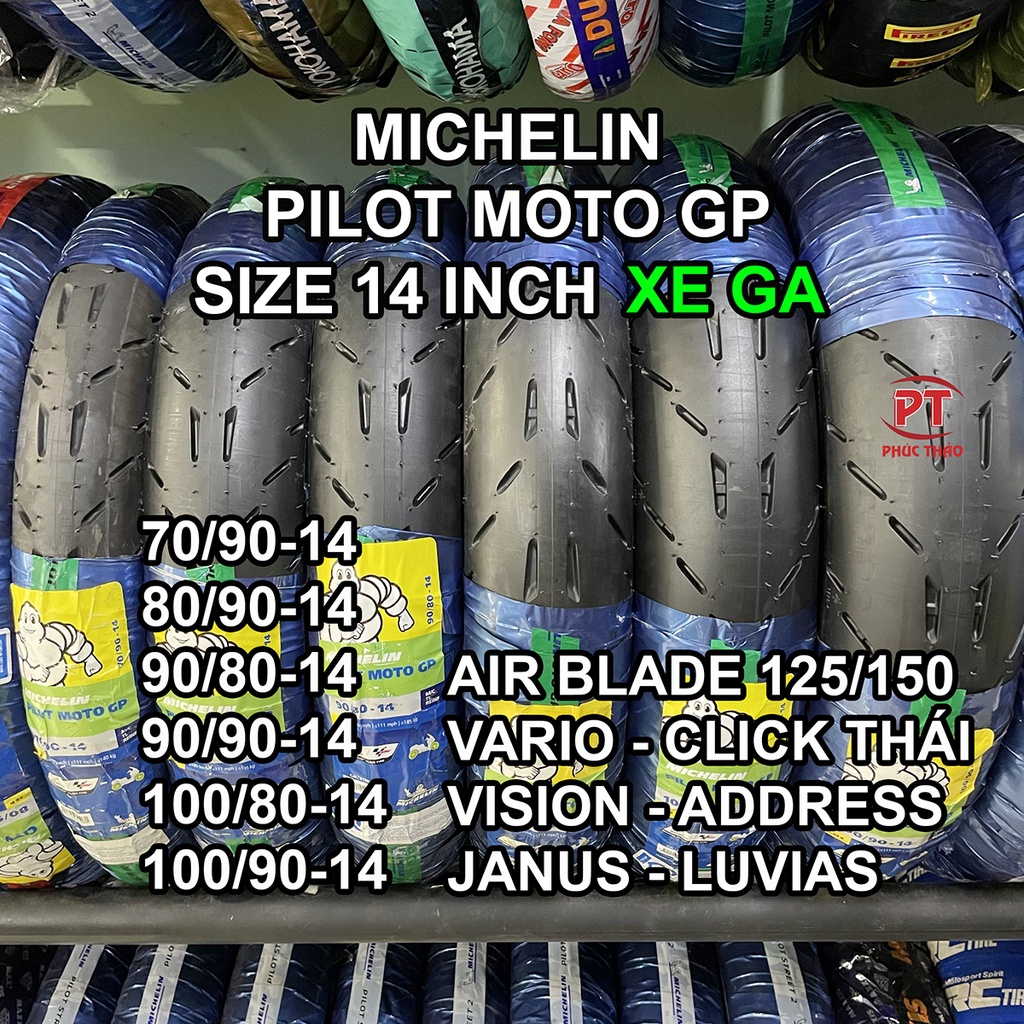 Vỏ Michelin xe ga AirBlade SH Vario PCX NVX... Vỏ lốp Michelin Pilot Street 2 - Moto Gp - City Grip Pro - City Grip 2