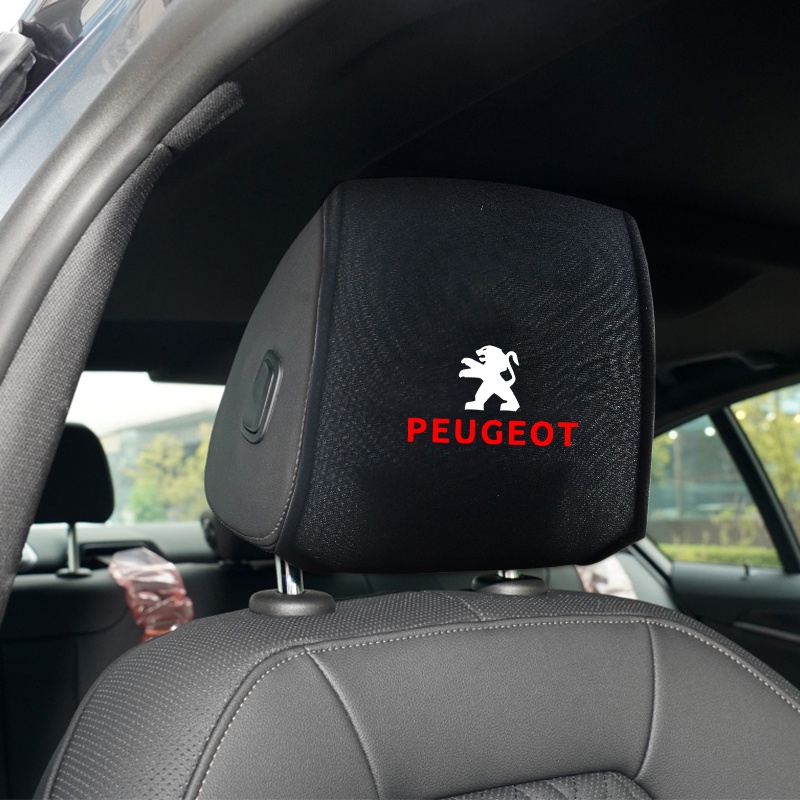 1 Vỏ Gối Tựa Đầu Xe Hơi In Logo Peugeot 308 206 207 408 508 RCZ 208 3008 2008 4008
