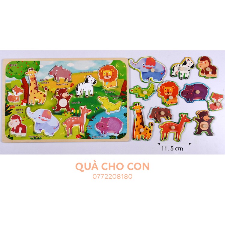 BỘ GHÉP HÌNH CHỦ ĐỀ CÓ NÚM KHỔ LỚN 30cmx45cm