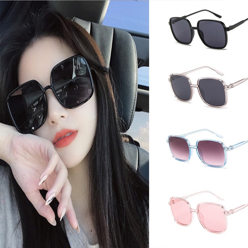 Kính mát gọng vuông phong cách Hàn Quốc hợp thời trang cho nữ đi biển | BigBuy360 - bigbuy360.vn
