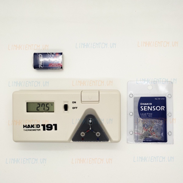 Máy đo nhiệt độ mỏ hàn Hakko 191 tặng kèm gói sensor 10 chiếc