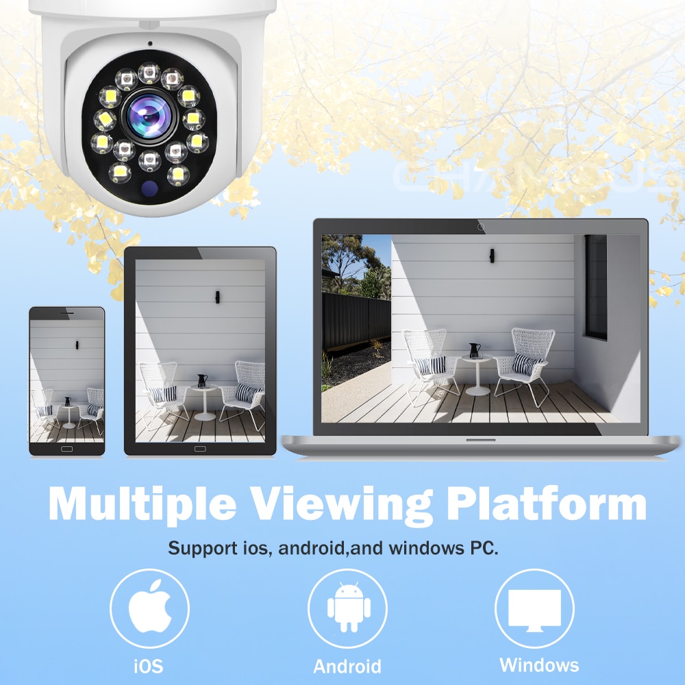 Camera An Ninh Ngoài Trời Thông Minh 2mp Ir Wifi 1080p Hd Cctv P2P cctv