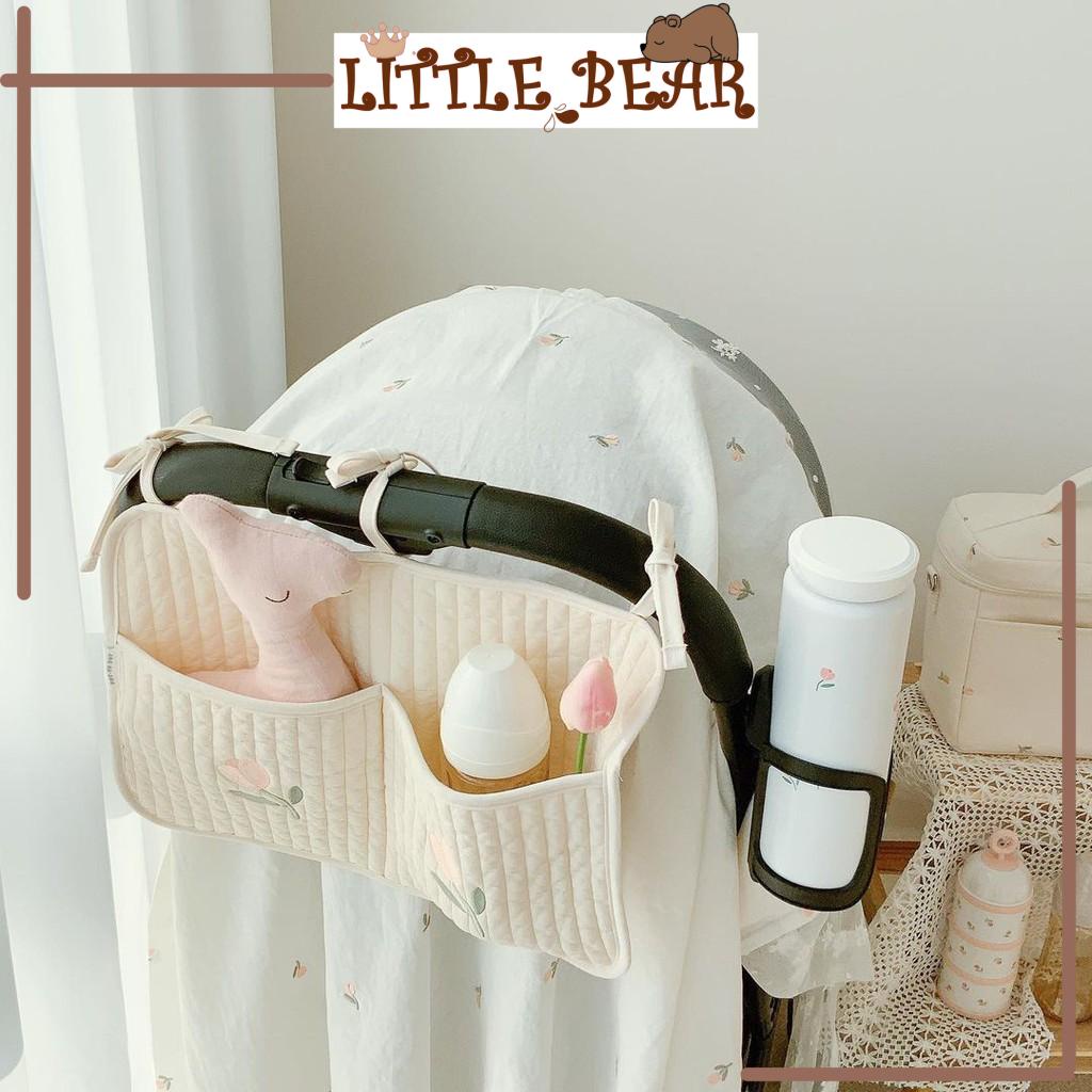 Túi Treo Xe Đẩy Phong Cách Hàn Quốc Treo Cũi Cho Bé, Túi Đựng Bình Sữa Đa Năng - Little Bear