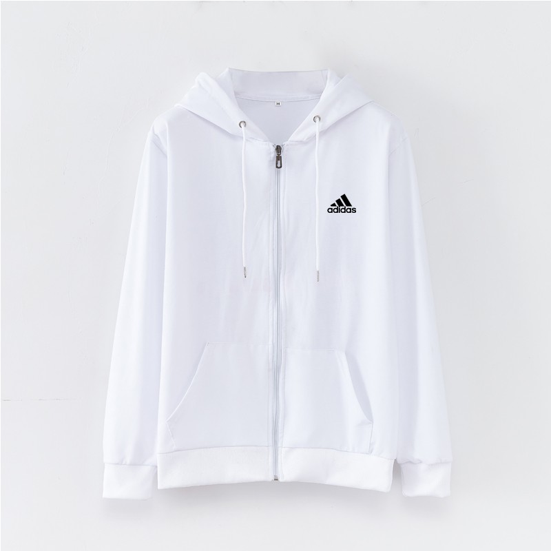 Áo Hoodie Adidas Tay Dài Phối Khóa Kéo Thời Trang Cho Cặp Đôi