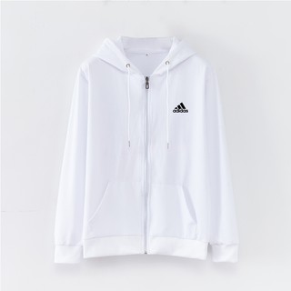 ADIDAS Áo Hoodie Cotton Dài Tay Phối Khóa Kéo Thời Trang Cho Cặp Đôi