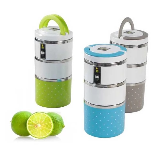 Hộp cơm giữ nhiệt 3 tầng inox - Sevenmart