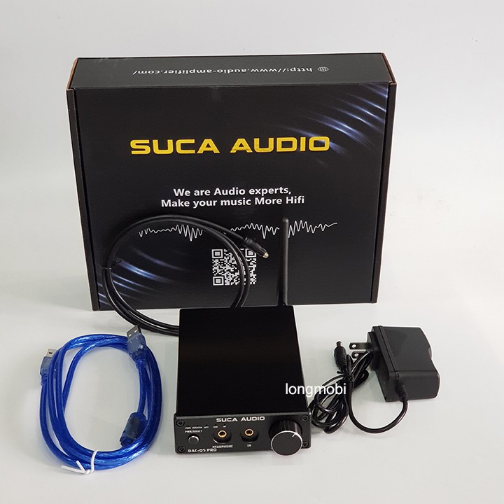 Suca Dac Q5 Pro V2 aptX Đầu Giải Mã Nhạc Số Lossless 192khz/24bit Tặng Dây Usb Canade