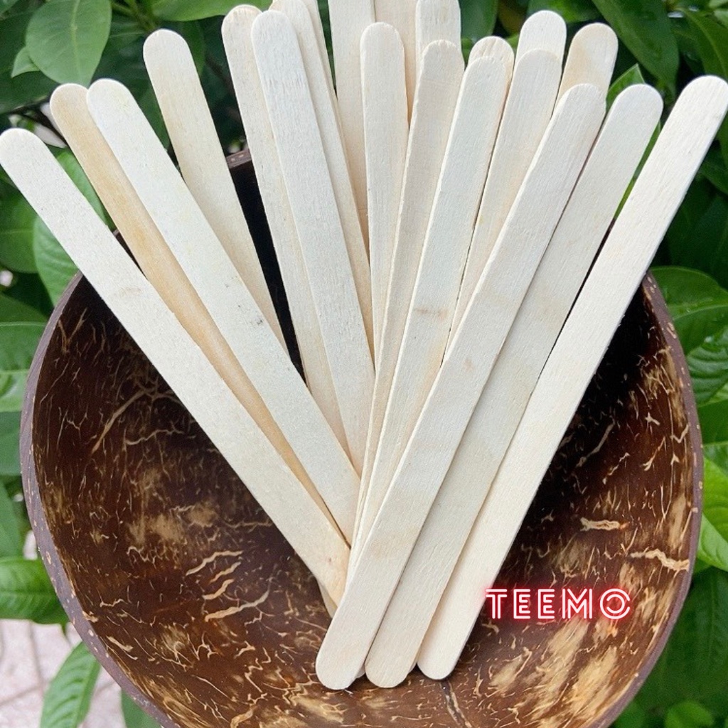 Que gỗ phết sáp tiệt trùng wax lông tay, chân, nách - Que đè lưỡi