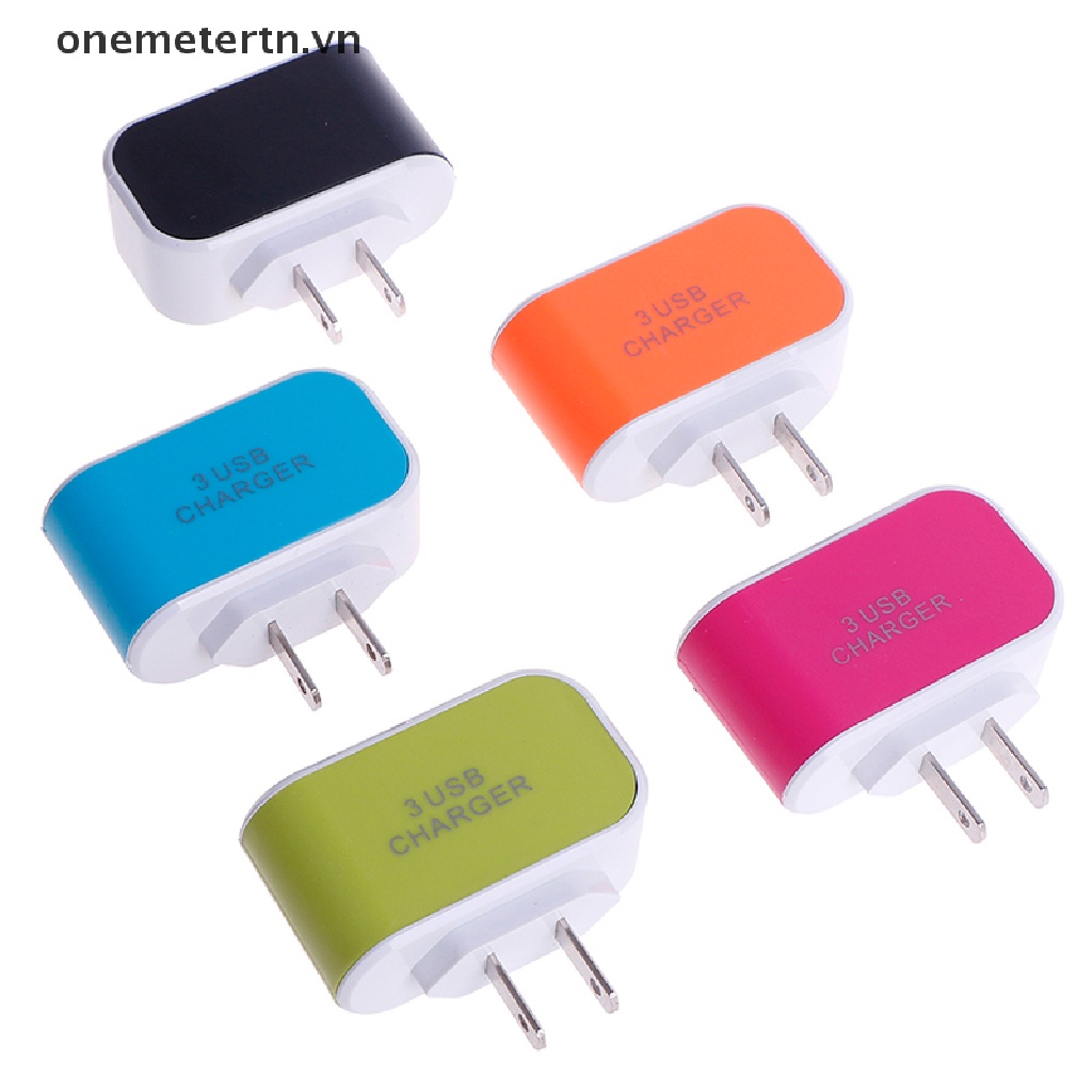 Củ Sạc onemetertn 5V 3.1A Ba Cổng USB Tiện Dụng Khi Đi Du Lịch