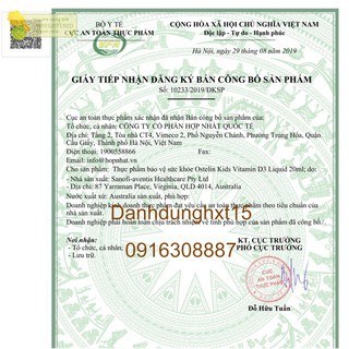 Vitamin D3 Ostelin Liquid 20ml (date 2022)