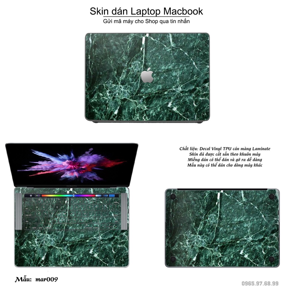 Skin dán Macbook mẫu vân Marble (đã cắt sẵn, inbox mã máy cho shop)