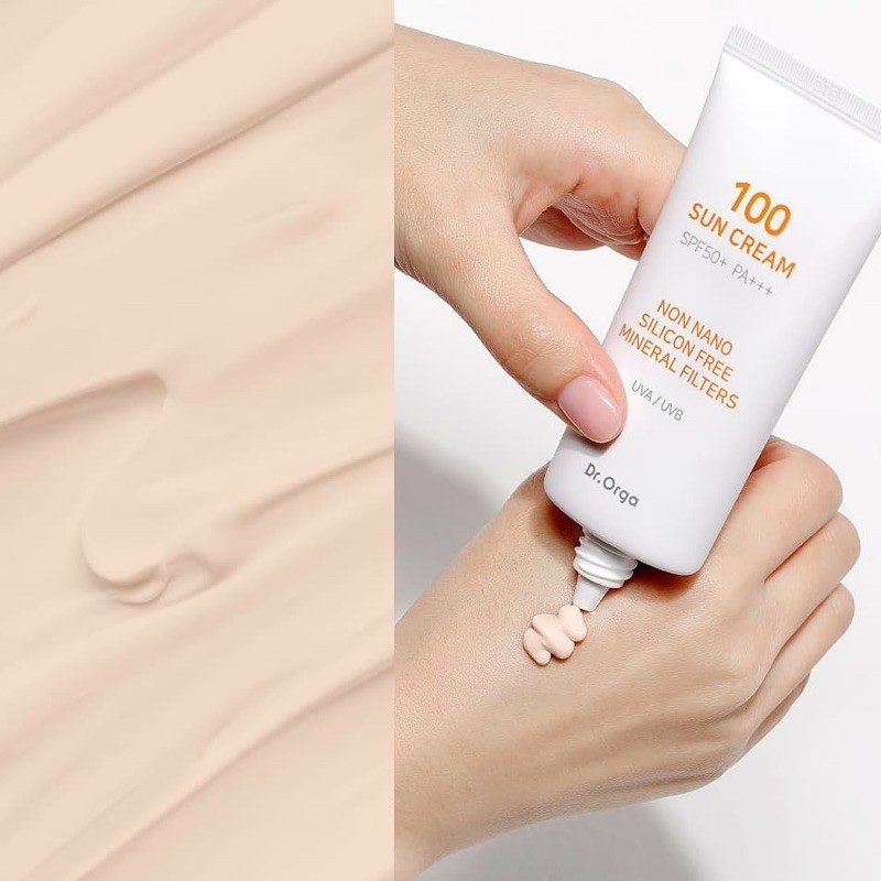 Kem chống nắng không silicon Dr.Orga 100 Sun Cream SPF 50+ PA+++