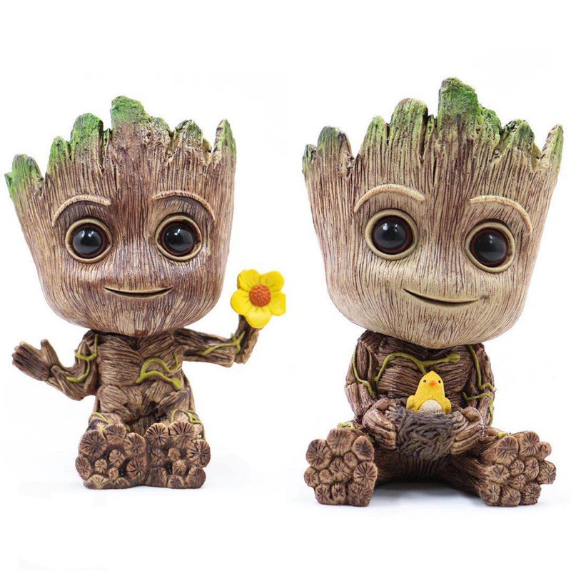 Chậu hoa hình nhân vật groot trong phim guardians of the galaxy