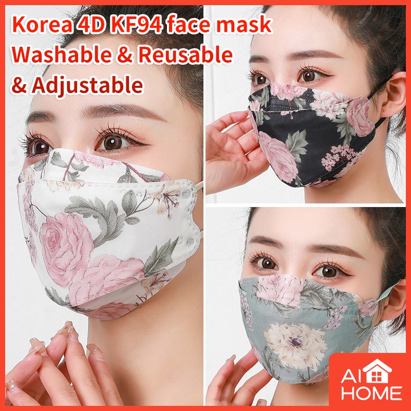 Khẩu Trang cotton Siêu Mỏng Thoáng Khí Họa Tiết Hoa 3D Phong Cách Hàn Quốc Thời Trang Mùa Hè Dành Cho Nữ k f 94 2022