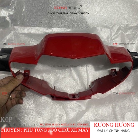 Ốp pha đèn wave , nhựa ốp trước tay lái Wave ALPHA, wave nhỏ (Mầu đỏ PHANH CƠ)hàng chính hãng honda (-10%)