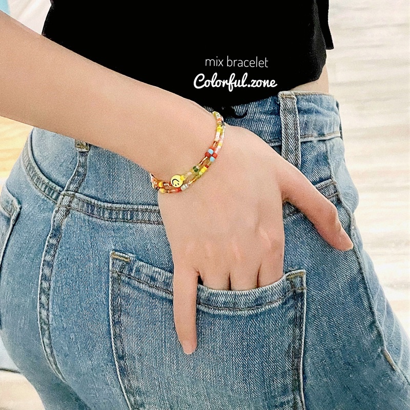 Vòng tay nữ hạt cườm handmade hot trend phong cách Hàn Quốc dễ thương | BigBuy360 - bigbuy360.vn