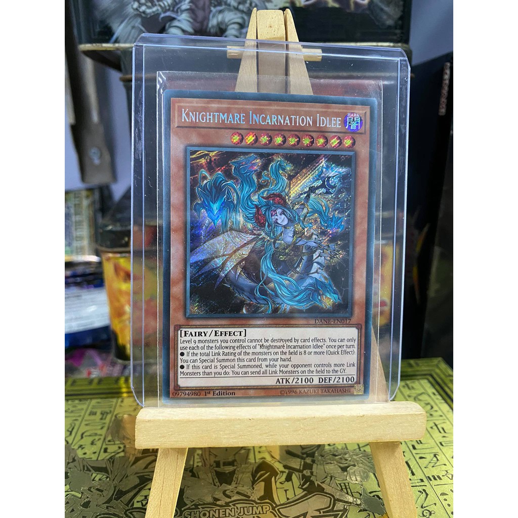 [ Dưa Hấu Yugioh ] Lá bài thẻ bài Knightmare Incarnation Idlee – super Secret Rare - Tặng bọc bài nhựa bảo quản