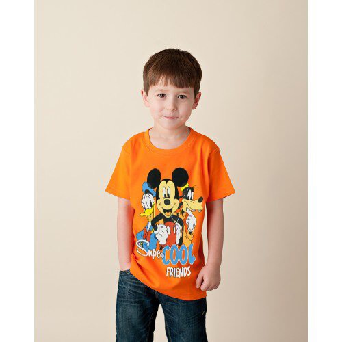 Áo thun bé trai in hình hoạt hình disney chất cotton mêm nhiều màu sắc