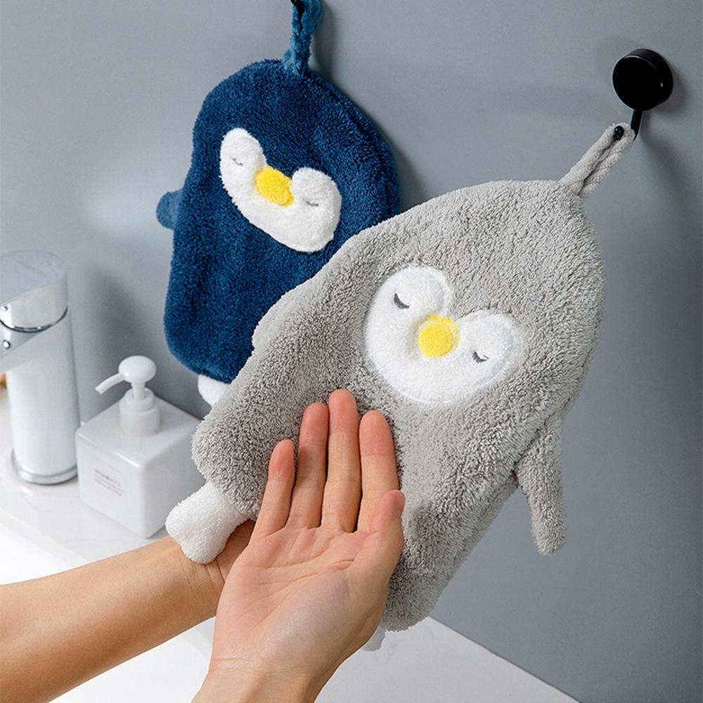 Khăn Lau Tay Mau Khô Bằng Sợi Microfiber Họa Tiết Hoạt Hình Cho Trẻ Em