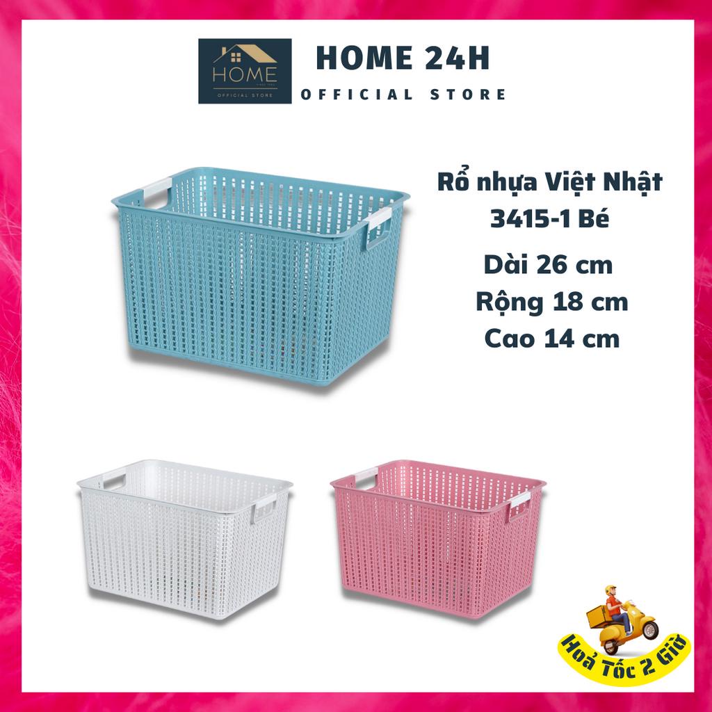 Giỏ Nhựa 3 Size Việt Nhật 3415-1 , Rổ Nhựa Đựng Đồ Đa Năng Tiết Kiệm Không Gian , Rổ Nhựa Chữ Nhật