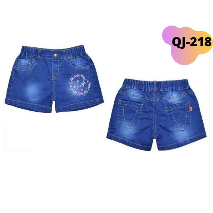 Quần short jean bé gái từ 10-25kg. Chất jean, quần lưng thun thoải mái cho bé vận động- Tomchuakids