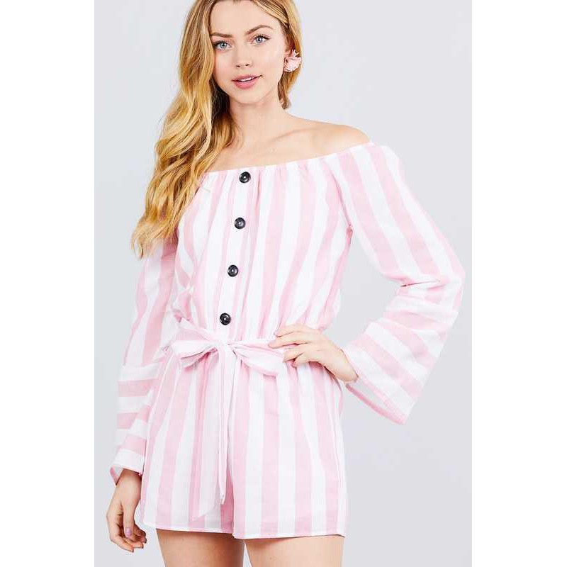 Bộ jumpsuit trễ vai active xuất xịn