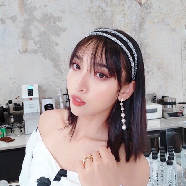 Bờm đôi đính đá sang chảnh