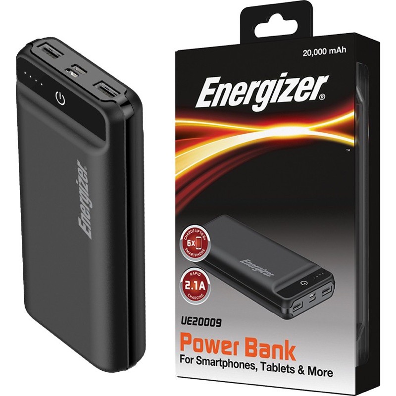 Sạc dự phòng Energizer 20,000mAh Li-Polymer - UE20009BK