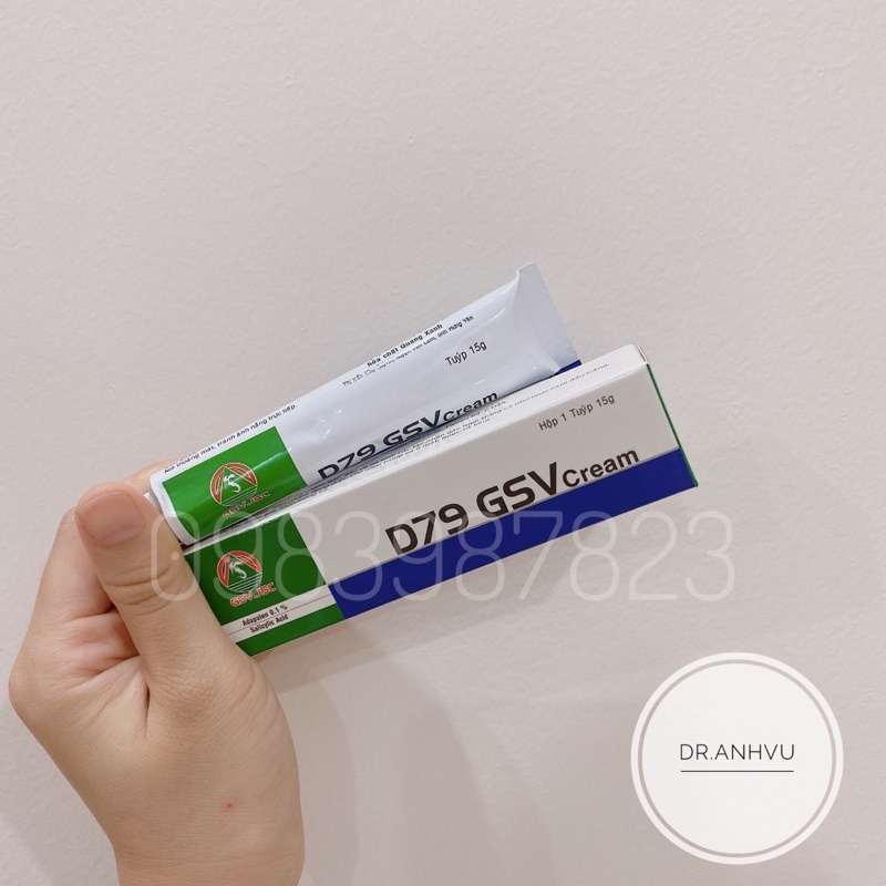 D79 GSV Giảm mụn trứng cá, mụn lưng, dày sừng nang lông