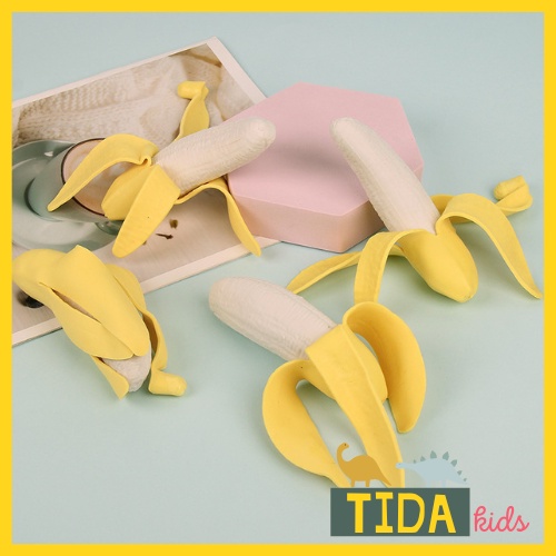 Hoa Quả Bóp Mềm ⚡ HOT TREND ⚡ Squishy Mochi Chuối, Đào, Ngô, Hamburger, Bánh Bao, Bắp, Đồ Chơi Xả Stress, TiDa Kids Shop
