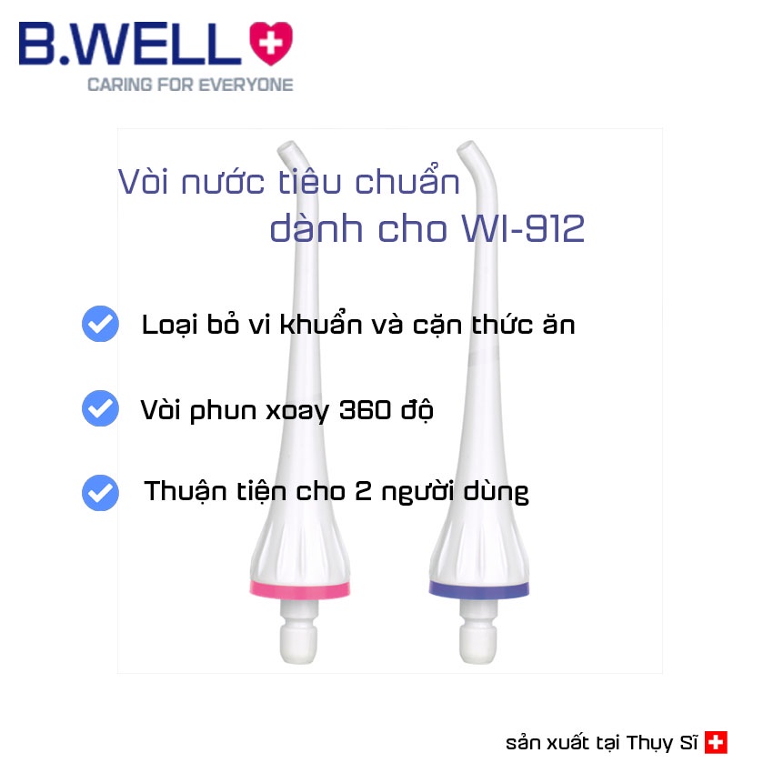 Vòi phun máy tăm nước tiêu chuẩn B.Well Swiss WI 912