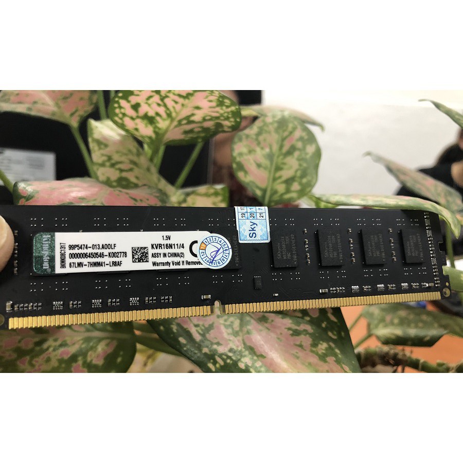 Ram Kingston DDR3 4GB Bus 1600MHz PC3-12800 1.5V Udimm Dùng Cho Máy Tính Để Bàn PC Desktop Bảo Hành 36 Tháng 1 Đổi 1