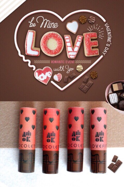 Son Lì Dưỡng Ẩm AMOK Lovefit Chocolate Lipstick - 4g