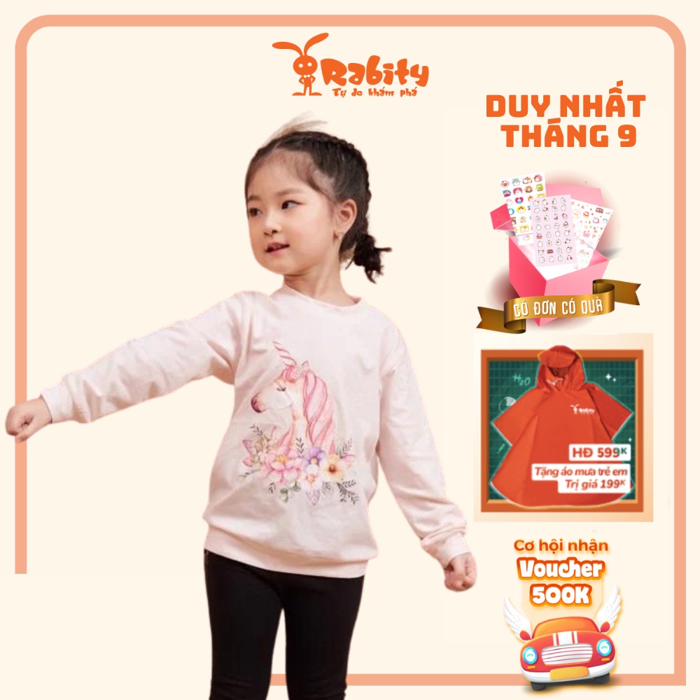 Áo thun dài tay bé gái Rabity màu sắc nữ tính 91757