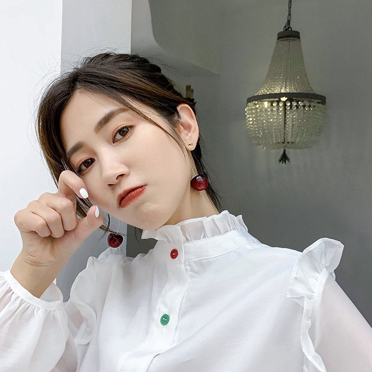 Bông tai trái cherry chín mọng đáng yêu, ngộ nghĩnh BT195