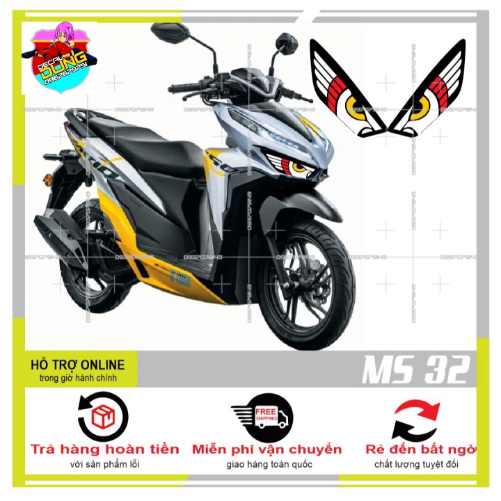 DECAL DÁN ĐÈN SƯƠNG MÙ XE VARIO 2020 (DECAL TRONG SUỐT) MS 32 - DUNG DECAL