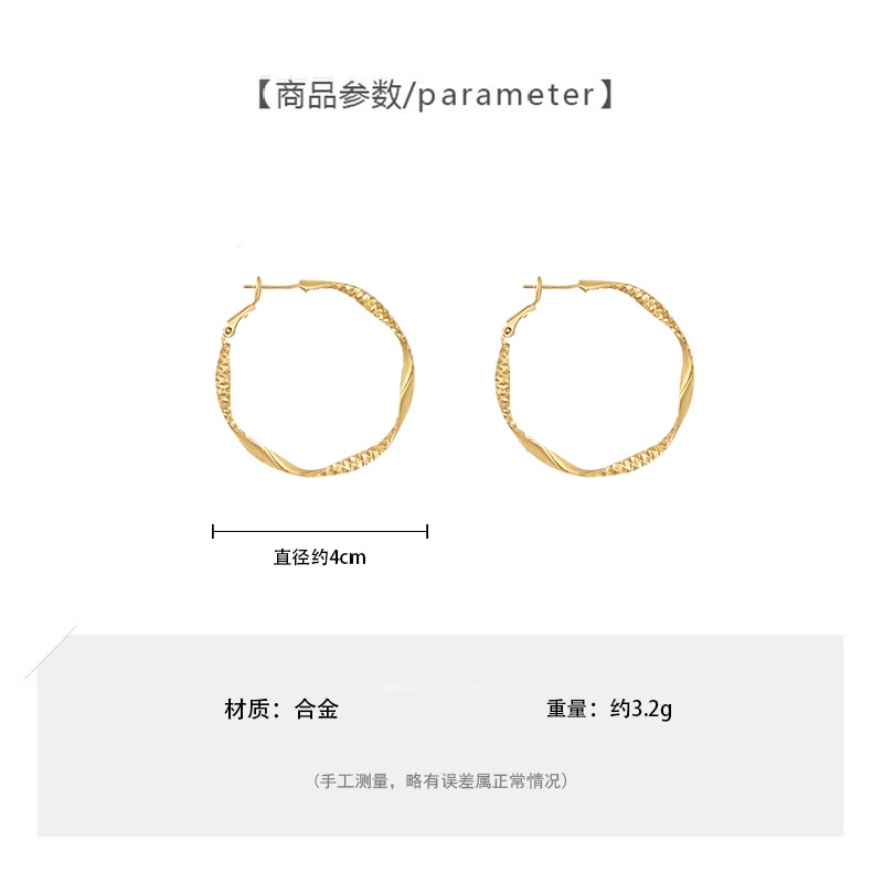 Khuyên tai hình tròn lớn độc đáo cá tính hợp thời trang