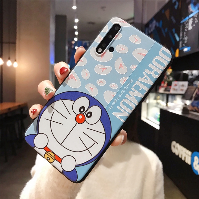 Ốp điện thoại TPU mềm Doraemon cho Realme C11 C1 C2 6i 5i 5s 5 Pro OPPO A53 A1K A3s A5s A52 A92 A31 A91 2020 F9 F11 F5 Pro