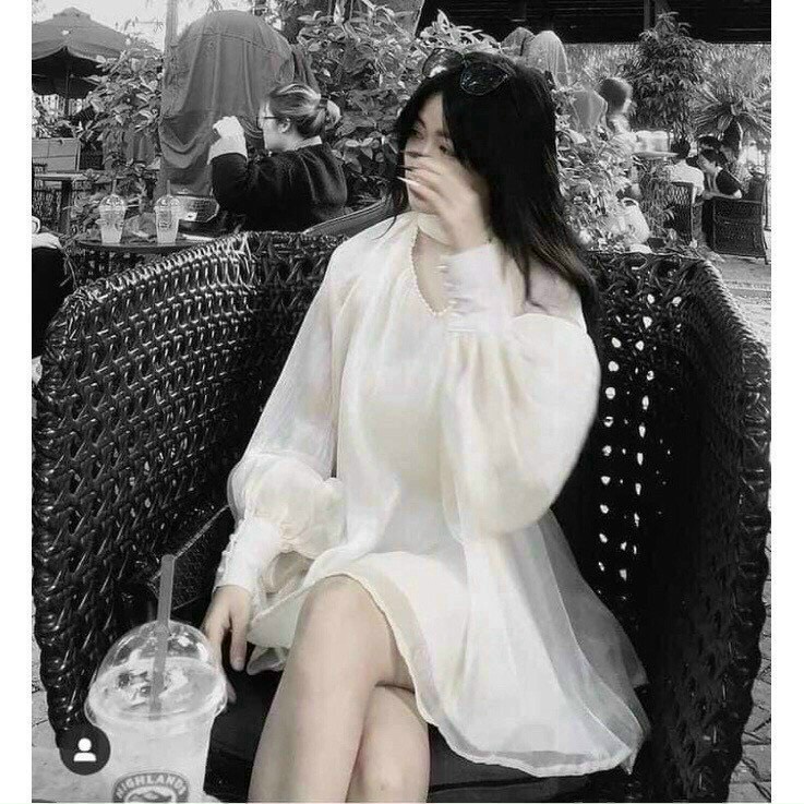 Áo sơ mi tơ ánh tiểu thư siêu sang