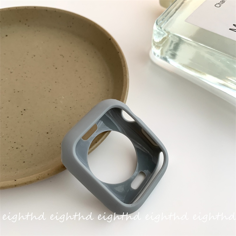 Ốp Silicone Màu Trơn Cho ĐồNg Hồ Thông Minh Series 7 6 SE 5 4 3 2 1 41mm 45mm 44mm 42mm 40mm 38mm