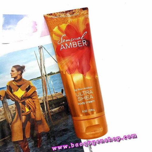 DƯỠNG THỂ BATH&amp; BODY WORKS SENSUAL AMBER BODY CREAM 226G CHÍNH HÃNG - 9204