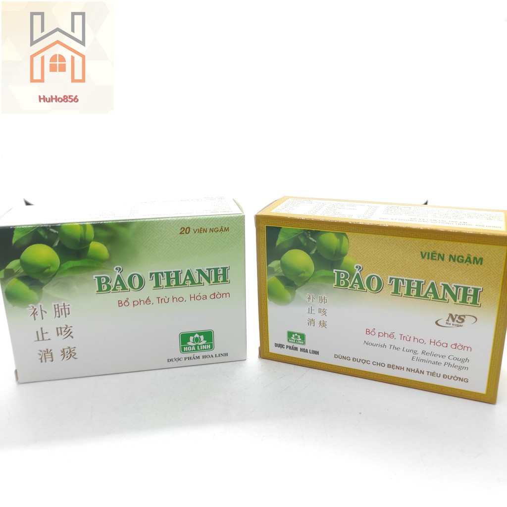Viên Ngậm Bảo Thanh - Bổ Phế Giảm Ho Hết Đờm - Hộp 20 viên