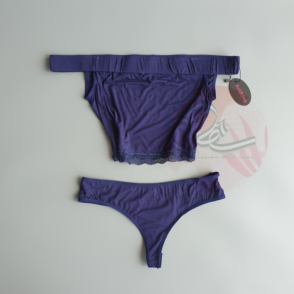 Bộ ngủ cotton áo phối quần dáng chip AvidLove quyến rũ xuất khẩu Mỹ số 4