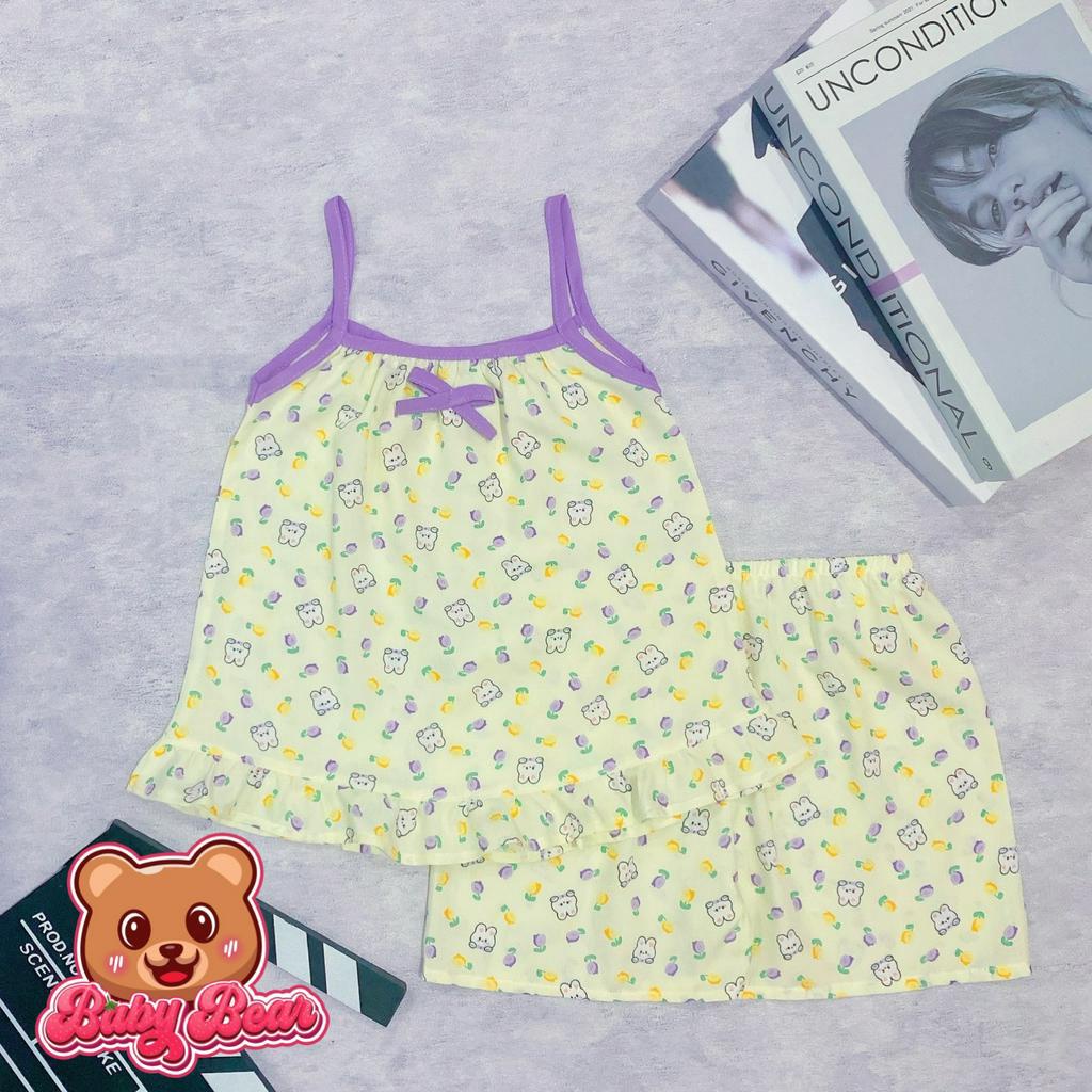 Bộ tole 2 dây bé gái viền màu babybearvn 10-42kg