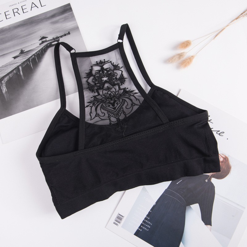 Áo ống bra ren cúp ngực sling 2 dây vừa gợi cảm vừa kín đáo giúp tôn lên vòng 1 mềm mại co giãn tốt