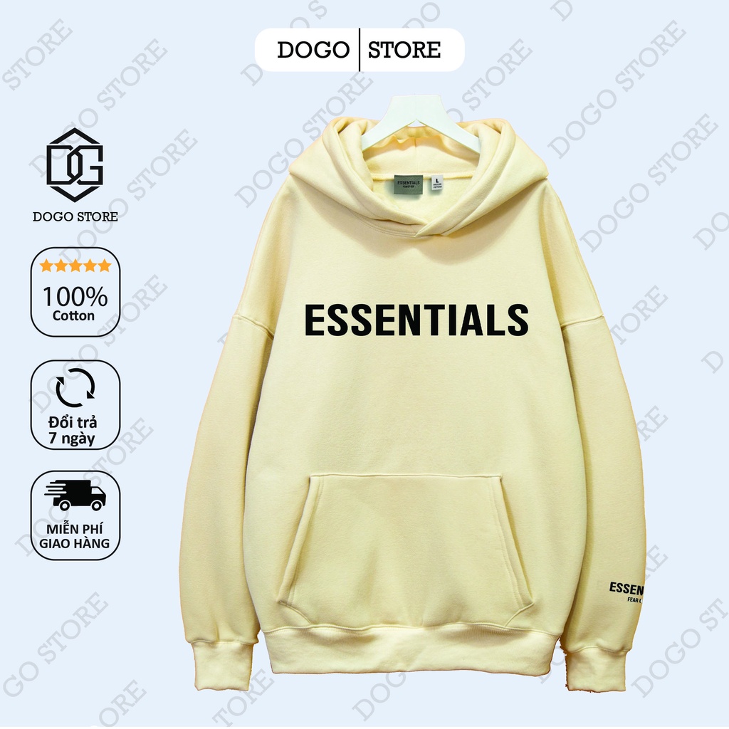 Áo Nỉ Hoodie ESSENTIALS Dogo Store , áo hoodie nam nữ nỉ bông cotton