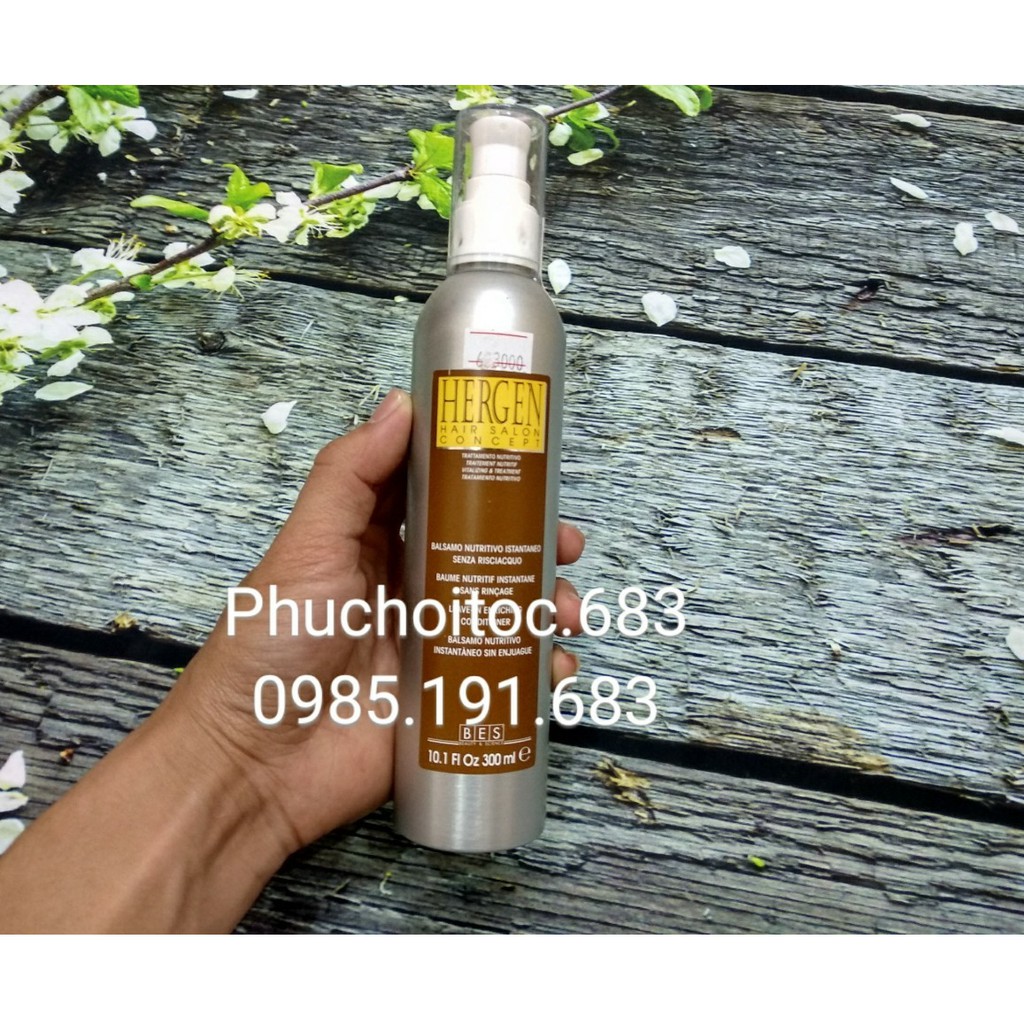 Xả Khô nuôi dưỡng tóc trẻ ngọn BES HERGEN 300ML vàng/xanh | BigBuy360 - bigbuy360.vn