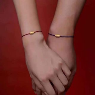 Vòng tay chỉ đỏ hạt gạo 24k