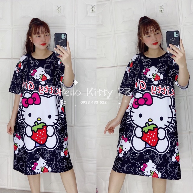 ĐẦM - LỬNG - ĐÙI THUN THÁI HELLO KITTY - DORAEMON